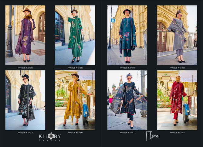 Flora By Kilory Viscose Digital Foil Printed Dress Material Wholesale Price In Surat
